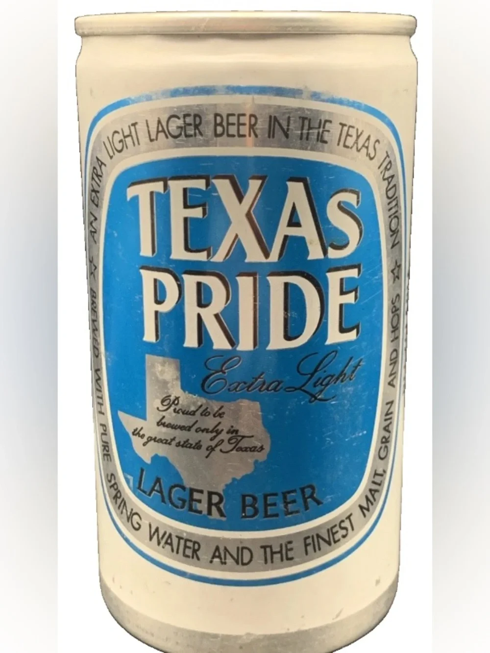 Vintage Beer Can Texas Pride Extra Light Lager Texas Tradition Pull Tab Empty